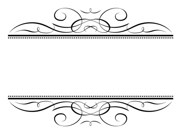 Kalligraphie Vignette ornamentale Federzeichnung dekorativen Rahmen — Stockvektor