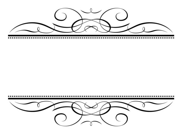 Calligraphy vignette ornamental penmanship decorative frame