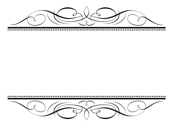 Kalligraphie Vignette ornamentale Federzeichnung dekorativen Rahmen — Stockvektor
