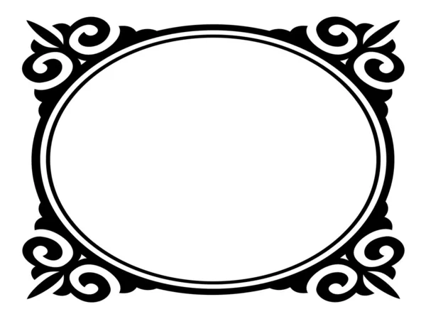 Cadre décoratif décoratif ovale vectoriel — Image vectorielle