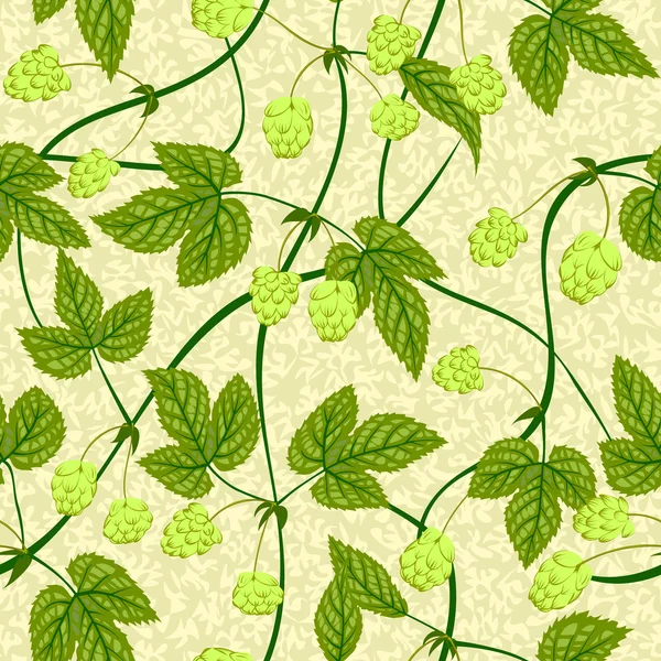 Hop seamless background — Stock Vector