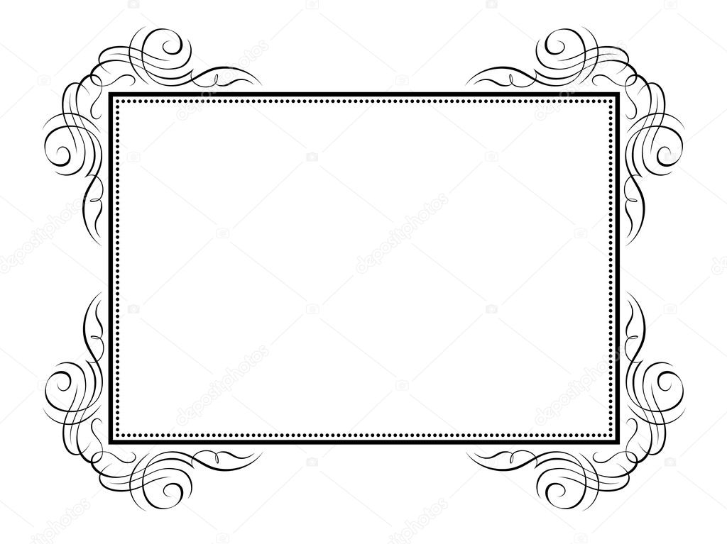 Calligraphy ornamental decorative frame