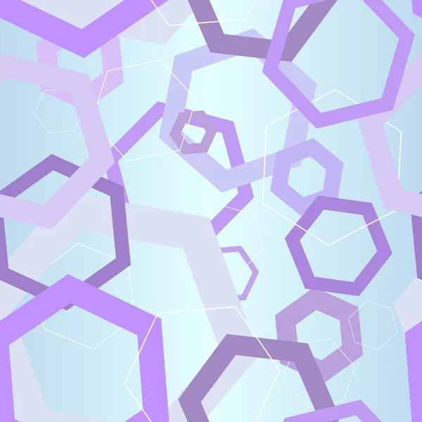 抽象的な六角形ハイテク シームレスな背景 — ストックベクタ