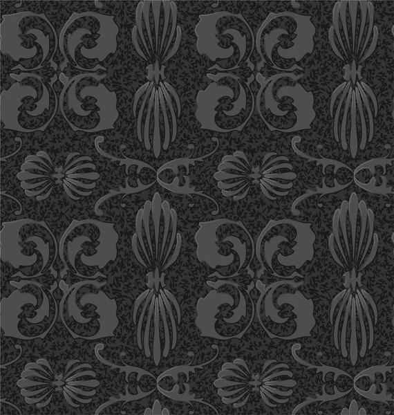 Alten Stil schwarz und weiß nahtlosen Hintergrund — Stockvektor