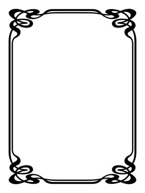 Art Nouveau Frame SVG - ClipArt Free Vectors