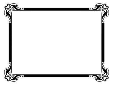 Simple ornamental decorative frame clipart