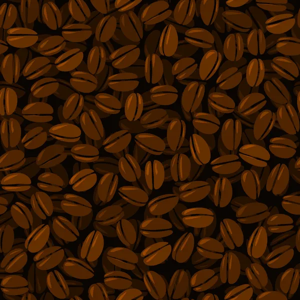 Granos de café fondo sin costura — Vector de stock