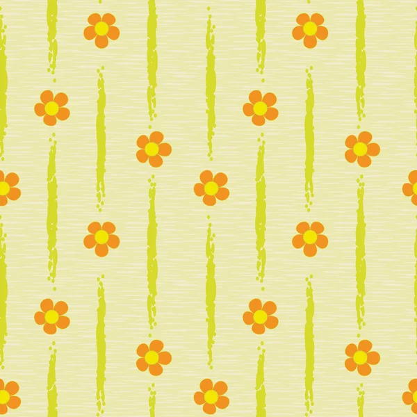 抽象的な花のシームレスな背景パターン — ストックベクタ