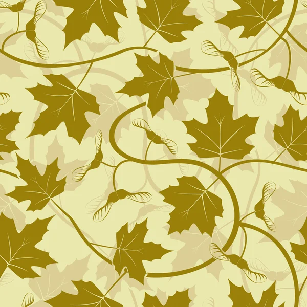 Maple leaf acorn sömlös bakgrund — Stock vektor