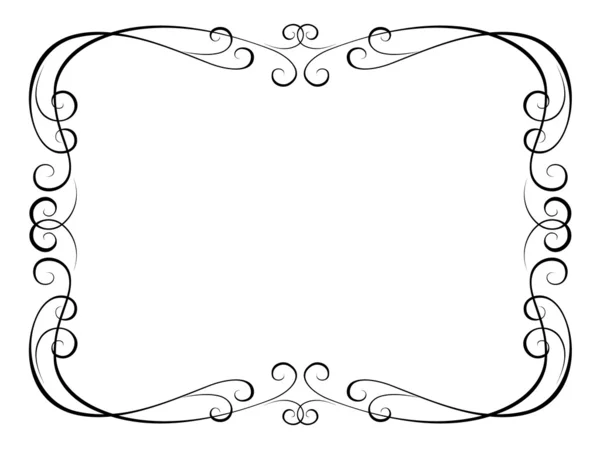 Caligrafía marco decorativo ornamental — Vector de stock