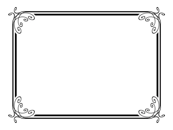 Marco decorativo ornamental simple — Archivo Imágenes Vectoriales