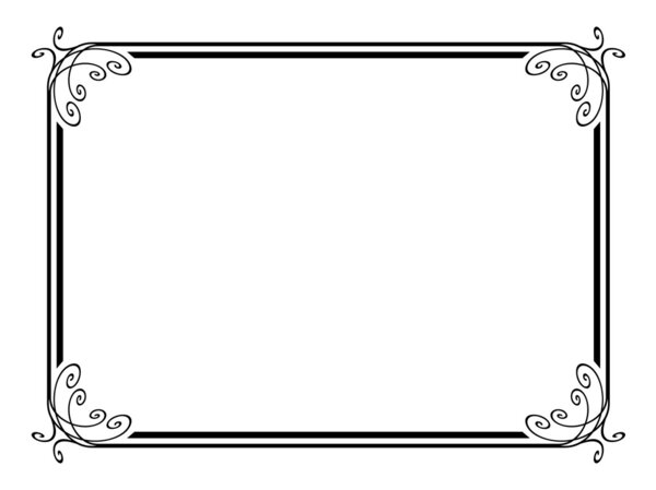 Simple ornamental decorative frame