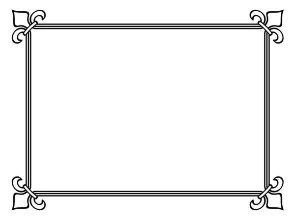 Рамка королівська лілія в кутку — стоковий вектор