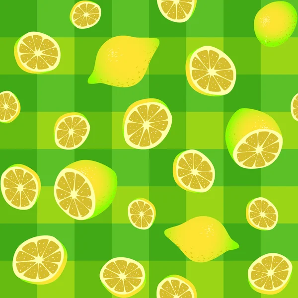 Лимони безшовний фоновий візерунок — стоковий вектор