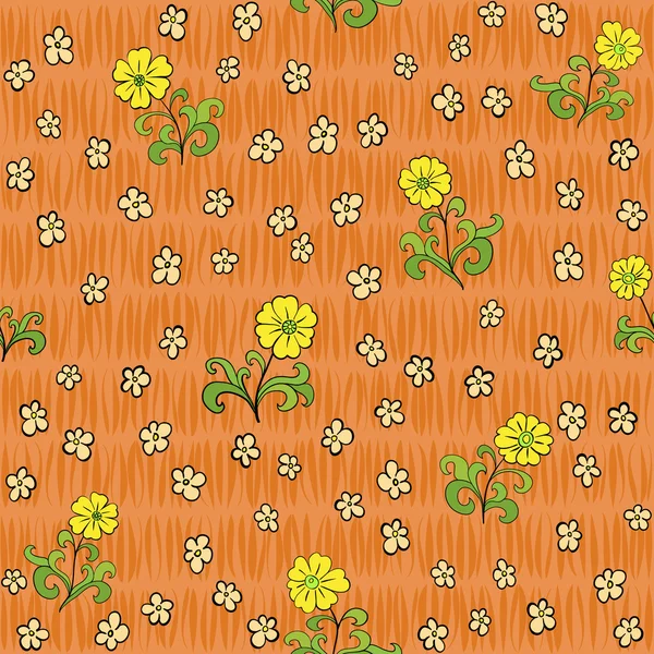 花の抽象的な背景がシームレスなパターン — ストックベクタ