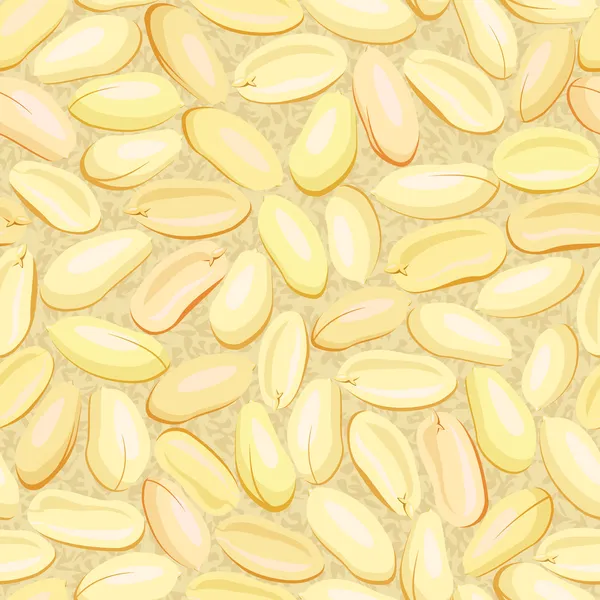 Amarelo claro torrado amendoins sem costura — Vetor de Stock