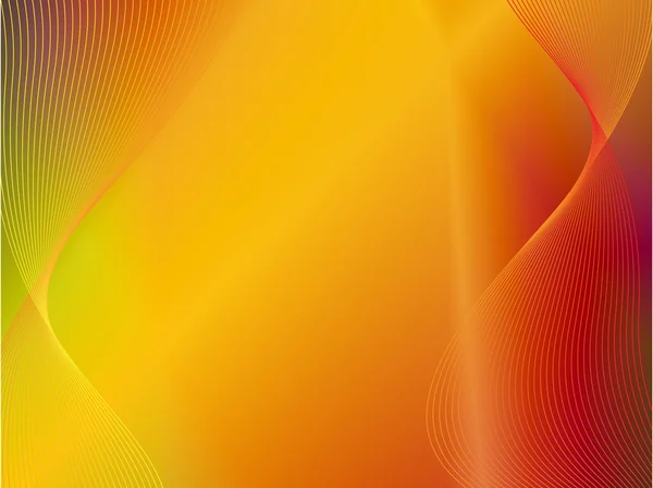 Gelb Orange Gold abstrakter Hintergrund mit Welle — Stockvektor