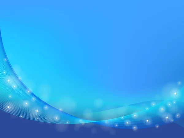 Μπλε Περίληψη Φόντα κύμα αστέρι — Διανυσματικό Αρχείο
