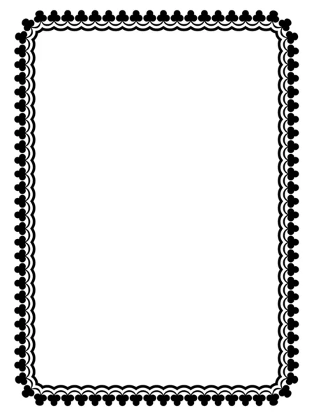 Jednoduchý černý okrasné dekorativní rám — ストックベクタ