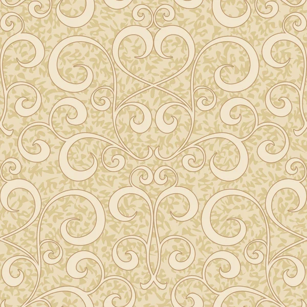 Abstrait beige floral fond sans couture — Image vectorielle