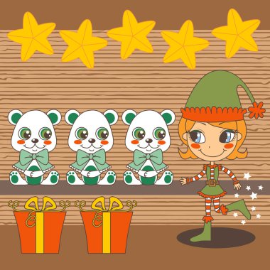 Little Santa Helper clipart