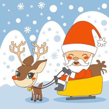 Santas sleigh clipart