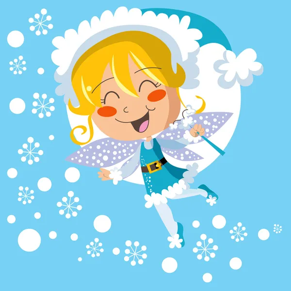 Winter fairy magie — Stockvector