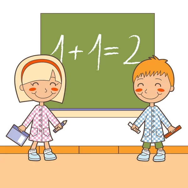 Classe de mathématiques à l'école — Image vectorielle