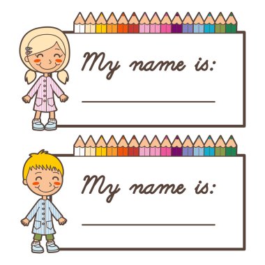 Student Name Stickers clipart