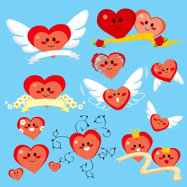 Happy Heart Collection — Stock Vector
