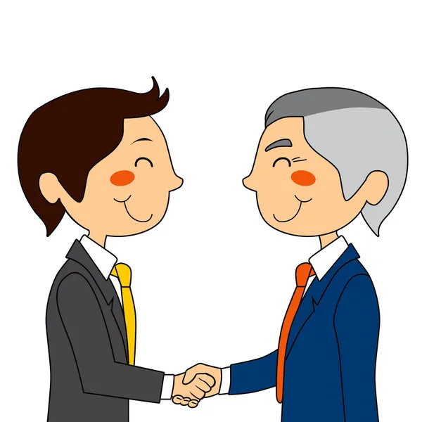 Hommes d'affaires serrant la main — Image vectorielle