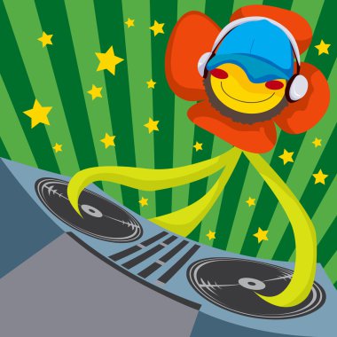 Dj Poppy Flower clipart