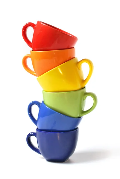 stock image Six colorful cups