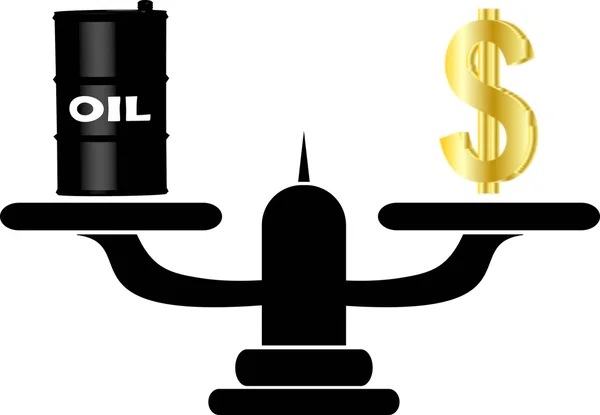Petrolio contro dollaro — Vettoriale Stock