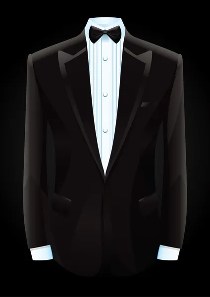 Zwarte tuxedo — Stockvector