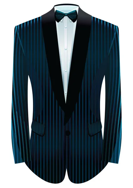 Striped tuxedo — Stock Vector