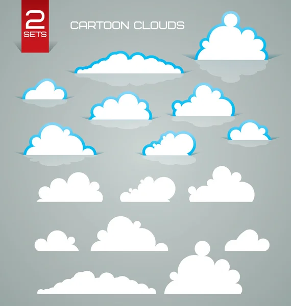 Karikaturenwolken — Stockvektor