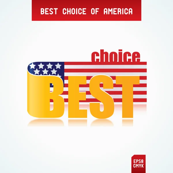 Meilleur choix de l'Amérique — Image vectorielle
