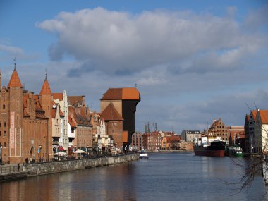 Gdansk, Polonya motlava Nehri setin