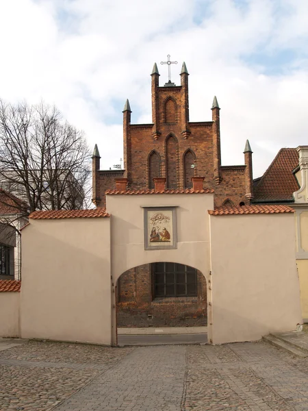 Гданьск Вид на церковь Святого Эльжбета — стоковое фото