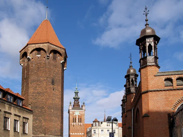 Vista do velho Gdansk, Polônia — Fotografia de Stock