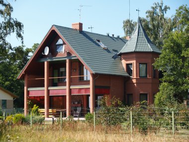 Cottage on the Kurshsky plait, Russia clipart