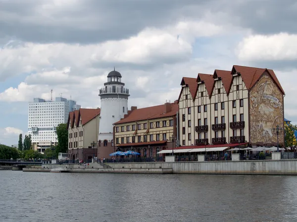 Kaliningrad, Rusland de culturele-etnografische complexe vis dorp — Stockfoto