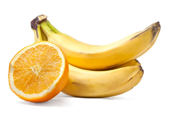 stock image Banana bunch and orange