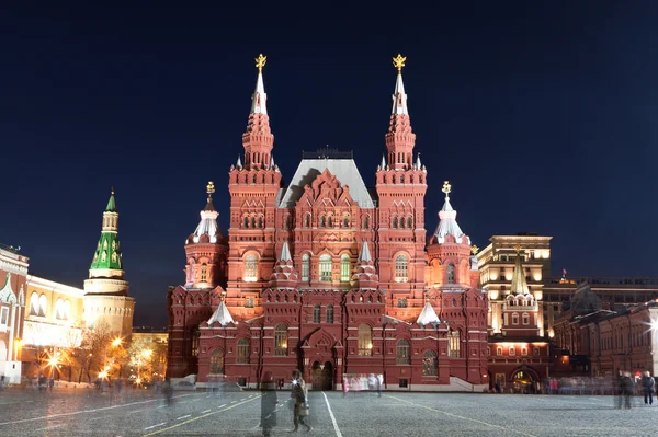 Rode plein in Moskou 's nachts — Stockfoto