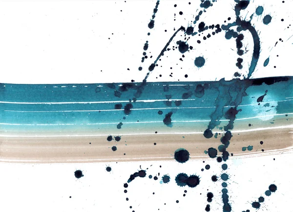 Culoarea colorată a apei turnând pe o hârtie un fundal revărsat — Fotografie, imagine de stoc