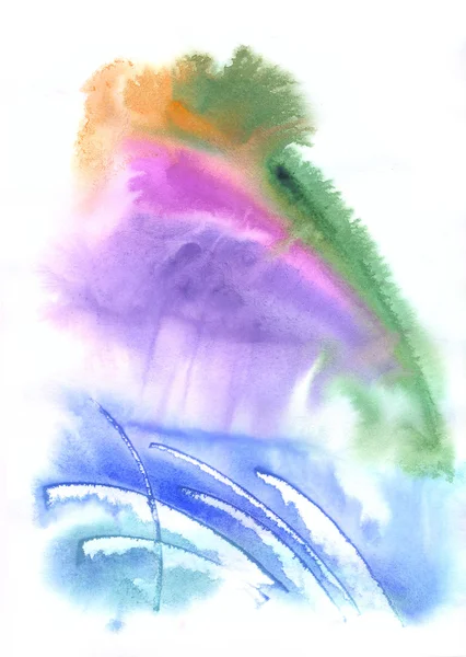 Барвистий колір води наливається на папір фоном, що переповнюється — стокове фото