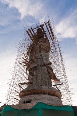 Guan yin heykelin yapım aşamasında