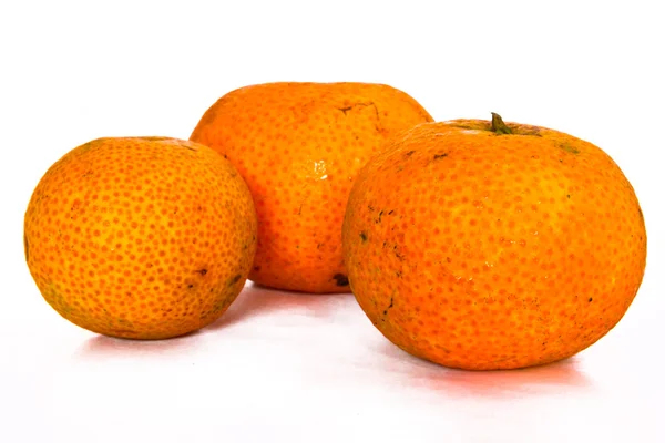 Oranges in group isolated — Stock Photo, Image