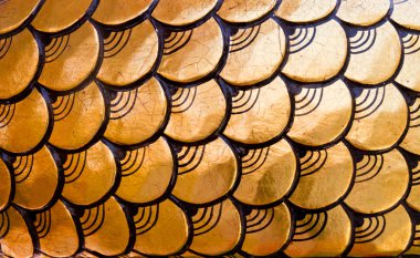 Golden dragon scales pattern clipart